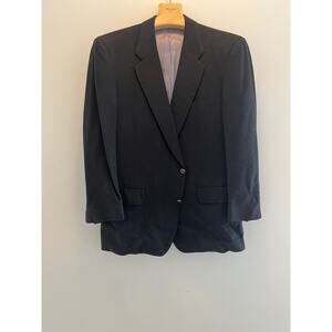 Sulka Men’s Suit Blazer Jacket Soft Cashmere Black Size 44